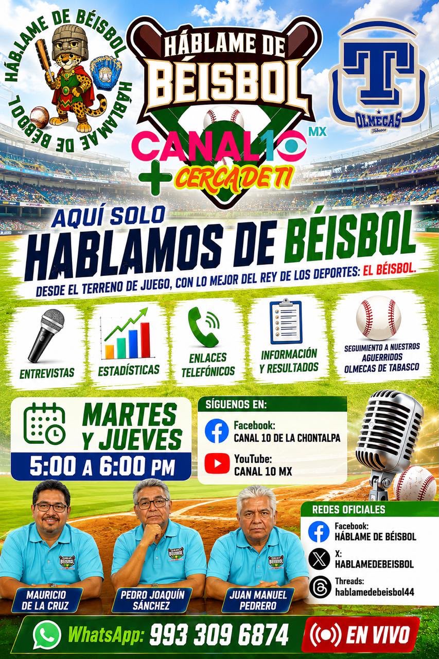 Cartel del programa con horario y conductores